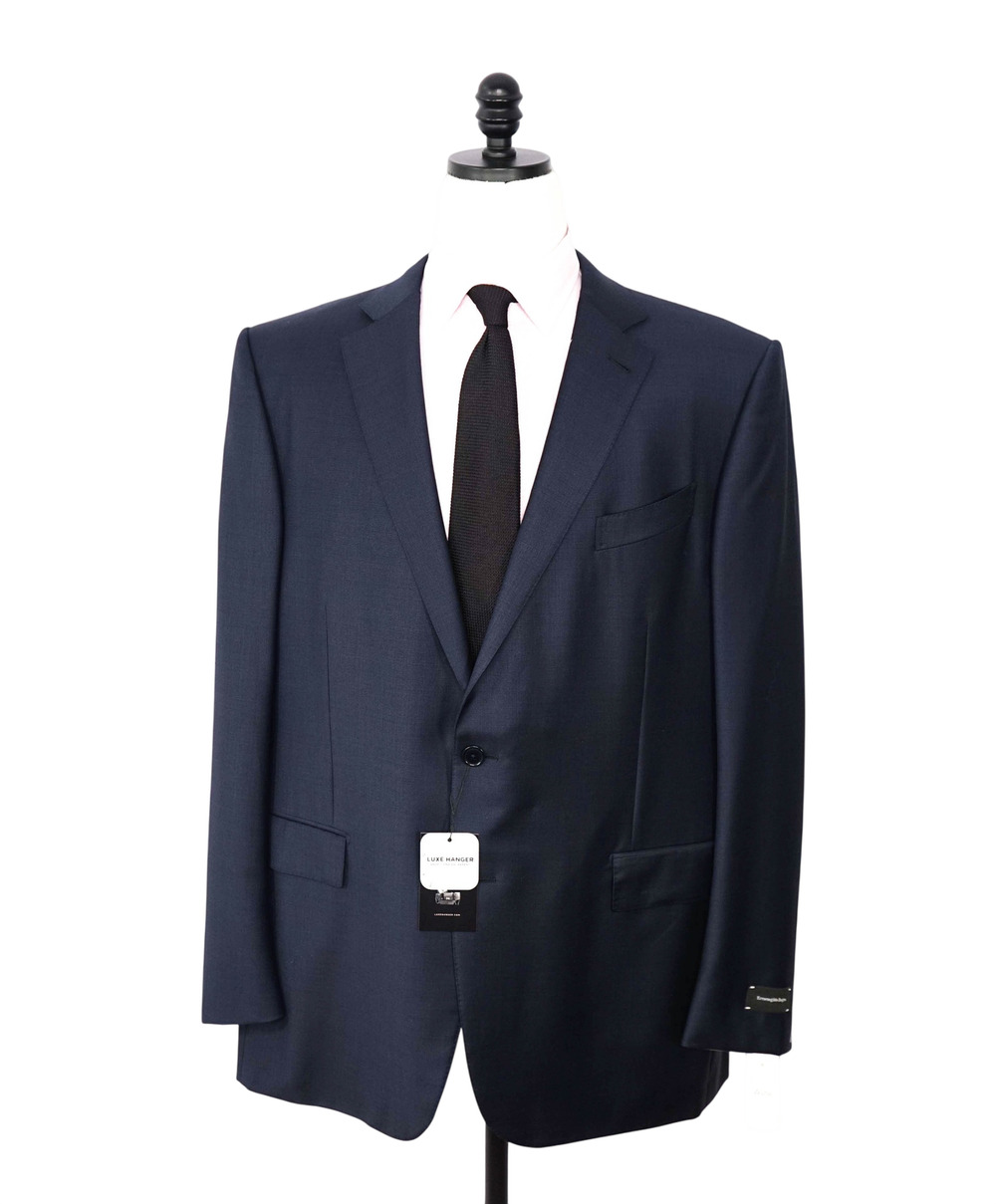 $3,450 ZEGNA - Navy Birdseye "TROFEO" Wool Blazer - 50R US